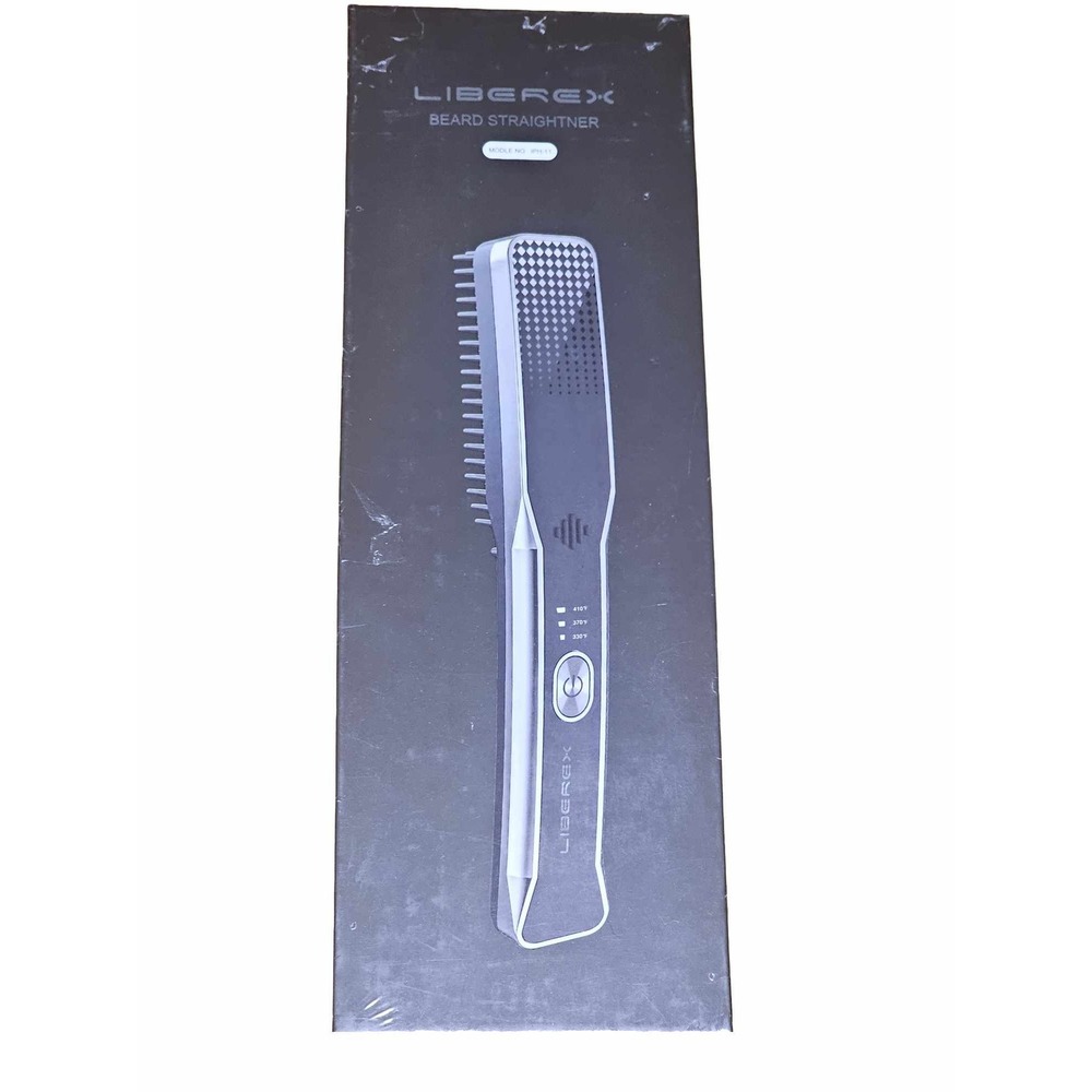 LIBEREX Beard Straightener Hot Comb Hair Straightening Brush for Men